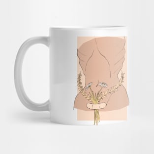 body aesthetics with flowers on both sides Mug